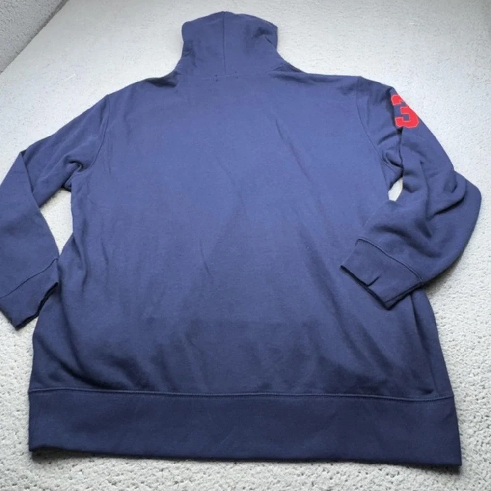 Polo Ralph Lauren Hoodie Mens‎ Big 2X Blue Triple Pony Graphic Trifecta Pockets